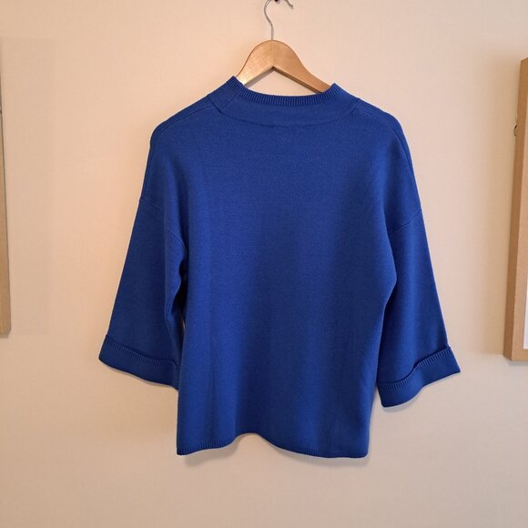 Belle by Belldini Royal Blue 3/4 Sleeve Knit Sweater - Picture 2 of 4